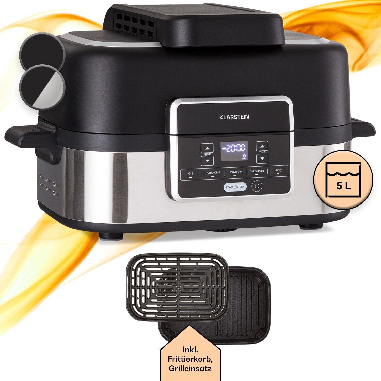 Klarstein Combo Air Fryer TK3G black/silver