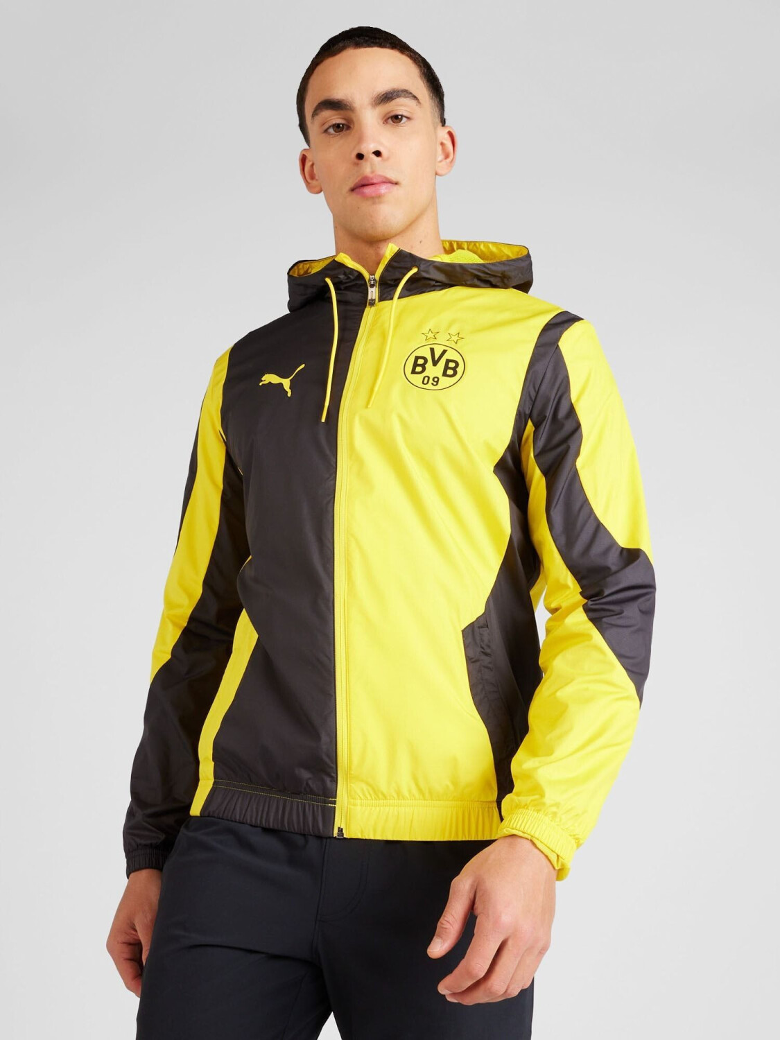 Puma BVB Dortmund Prematch Woven Jacke 2023 2024 774202 cyber yellow puma black ab 59 95 Preisvergleich bei idealo