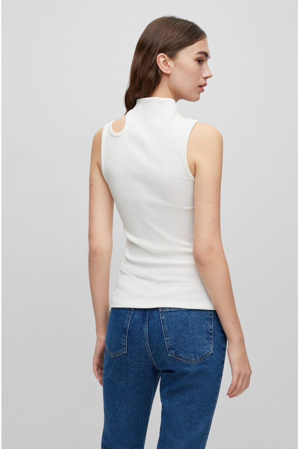 Hugo Ärmelloses Ripp-Top mit Cut-Out-Detail (50483146) weiß ab 43 