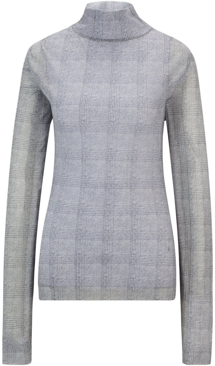 Hugo Boss High-neck top in pleated tulle (50521730) grey