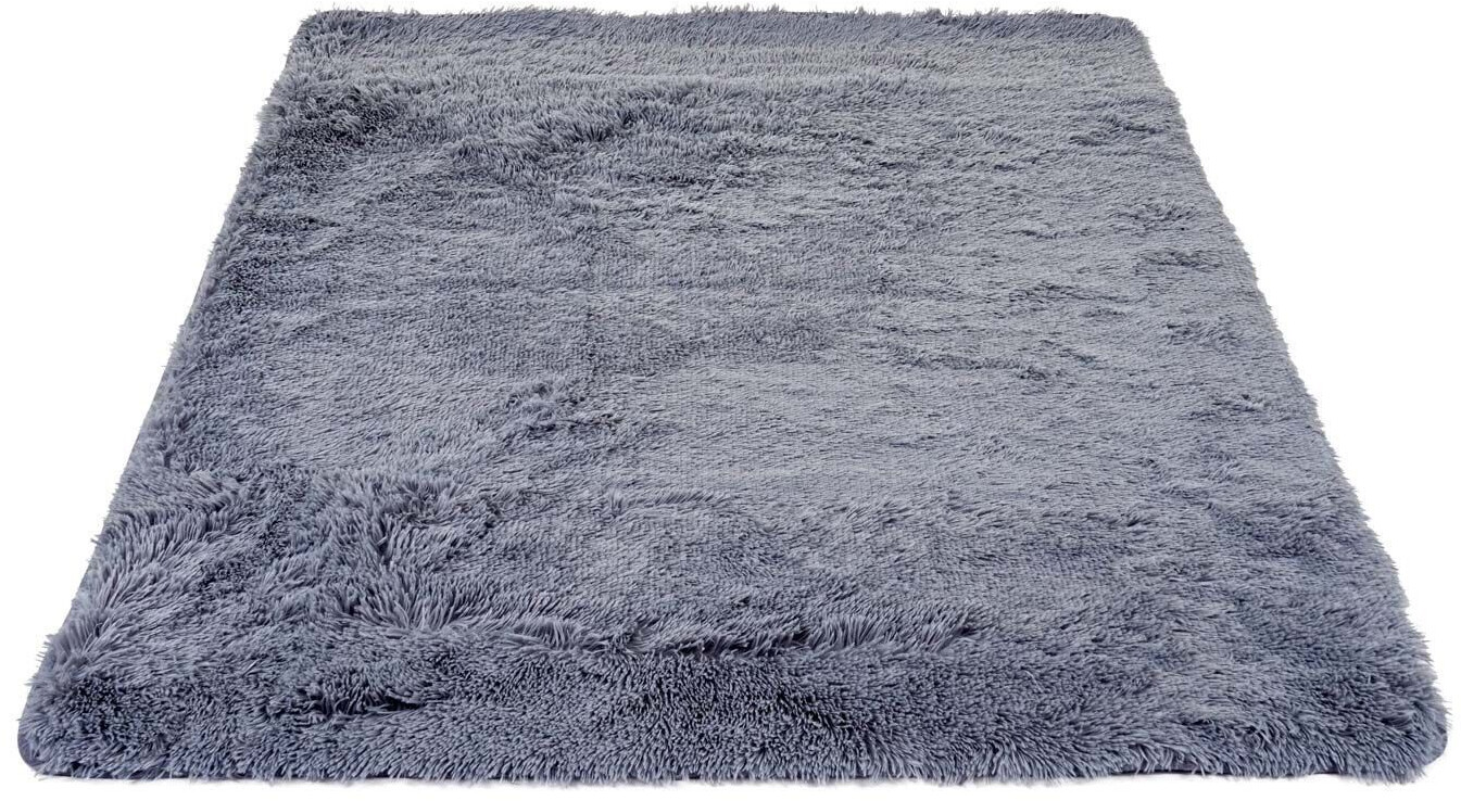 Mendler Carpet HWC-F69, shaggy runner fabric textile 230x160cm gray