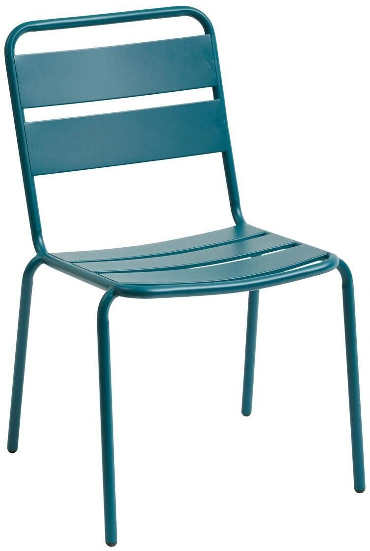 Hespéride Chaise de jardin empilable Phuket bleu canard
