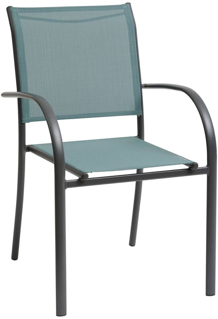 Hespéride Fauteuil de jardin empilable Piazza vert jade/graphite