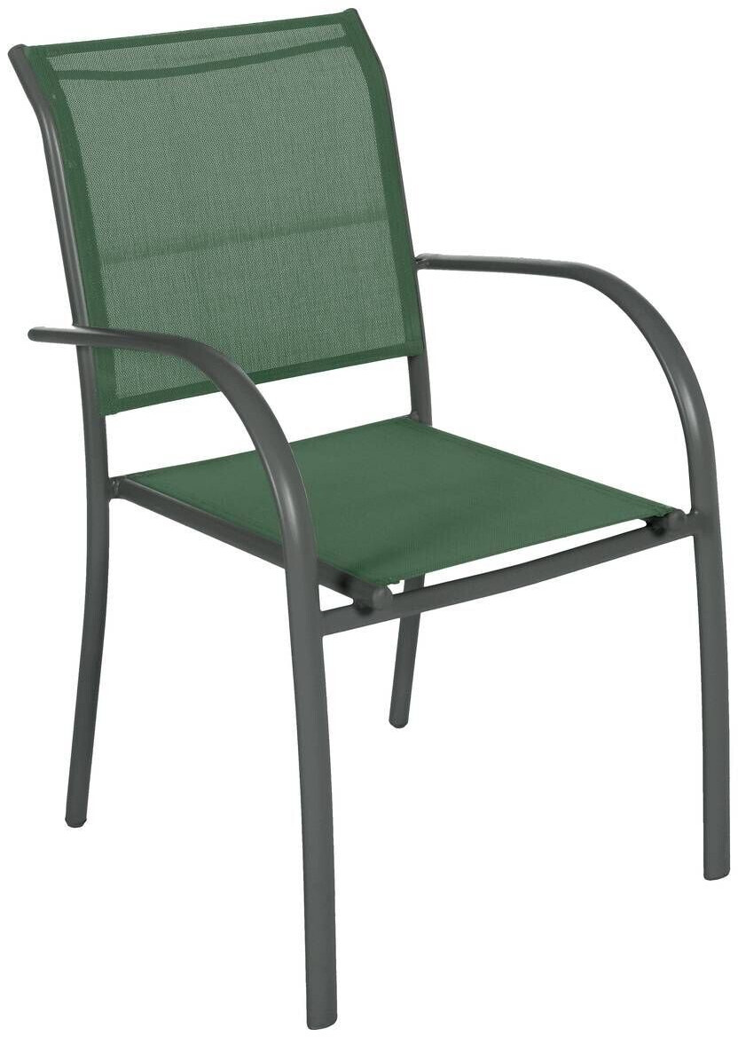 Hespéride Fauteuil de jardin empilable Piazza vert olive/graphite