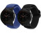 kwmobile 2x Sportarmband kompatibel mit Xiaomi Mi Watch Color Sport / S1 Active Armband - Sport Ersatzarmband Set aus Nylon für Fitnesstracker - Schwarz Dunkelblau
