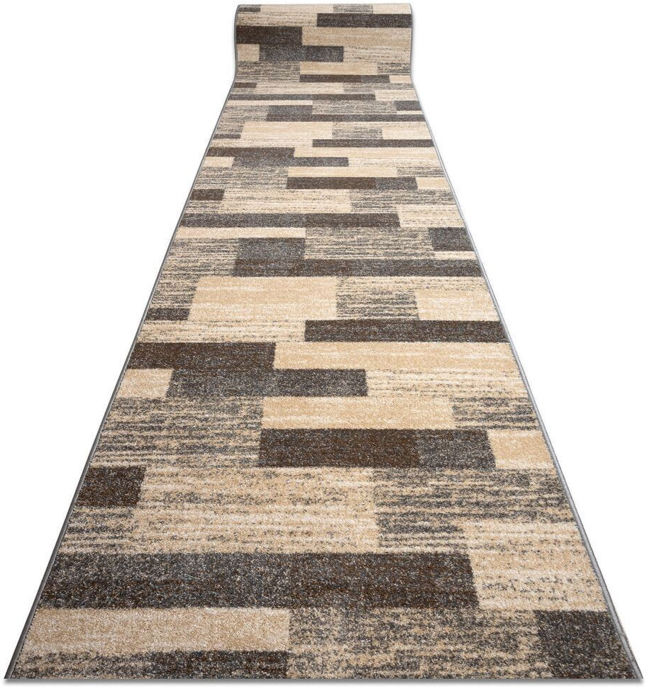 BestenTeppicheDe Runner KARMEL Deski boards gray caramel 80cm beige 80x400 cm