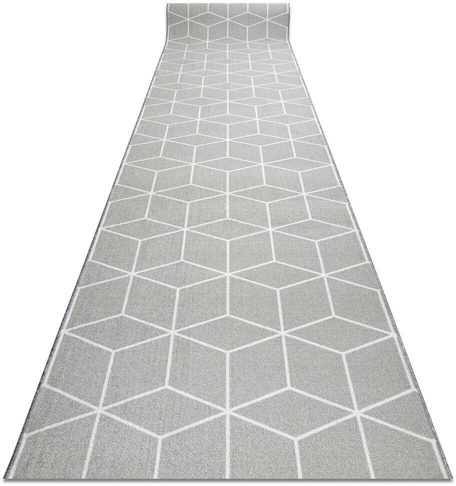 BestenTeppicheDe Runner anti-slip CUBE cube, rubber gray 120 cm gray 120x250 cm