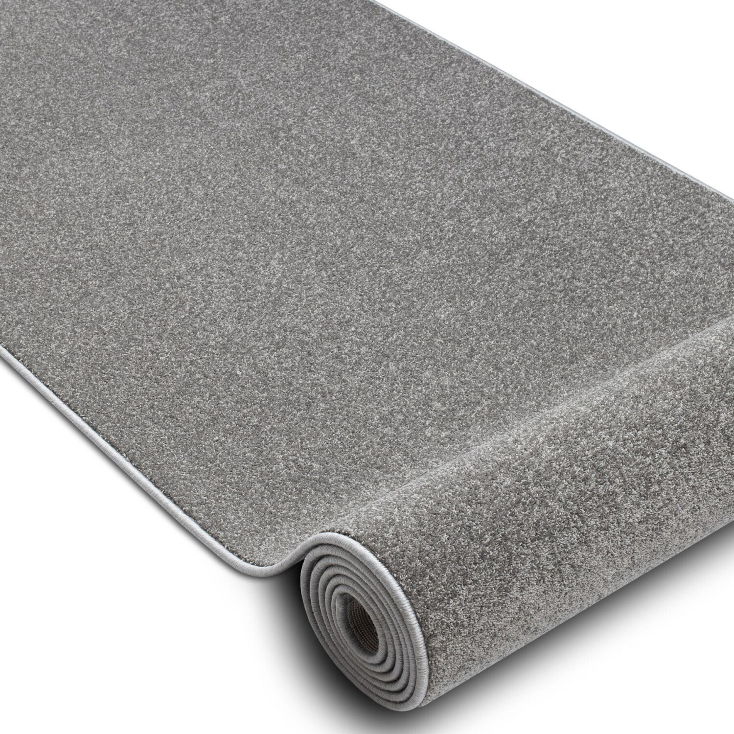 BestenTeppicheDe Runner KARMEL Smooth, plain gray 160 cm Gray 160x300 cm