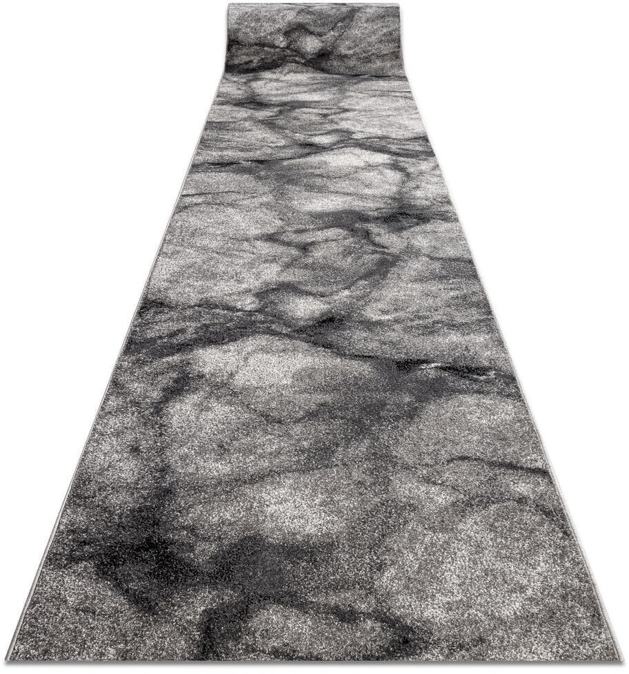 BestenTeppicheDe Runner SILVER Marble gray 100cm Gray 100x140 cm