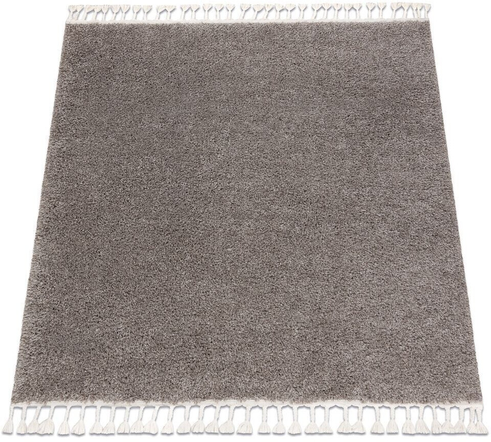 BestenTeppicheDe Carpet BERBER 9000 brown fringe Berber Moroccan shaggy brown 120x120 cm
