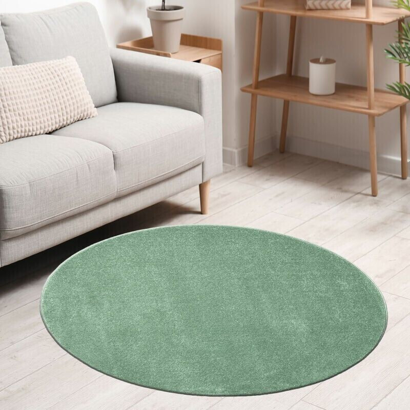 Faszinierend Grner Teppich Rund Bild