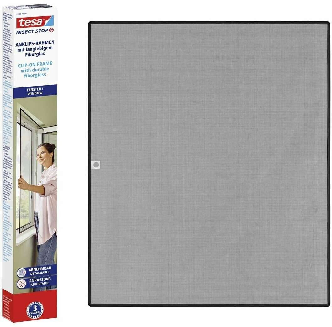 tesa Insect Stop Clip On 100 x 120 cm anthracite (55360-00000-00)