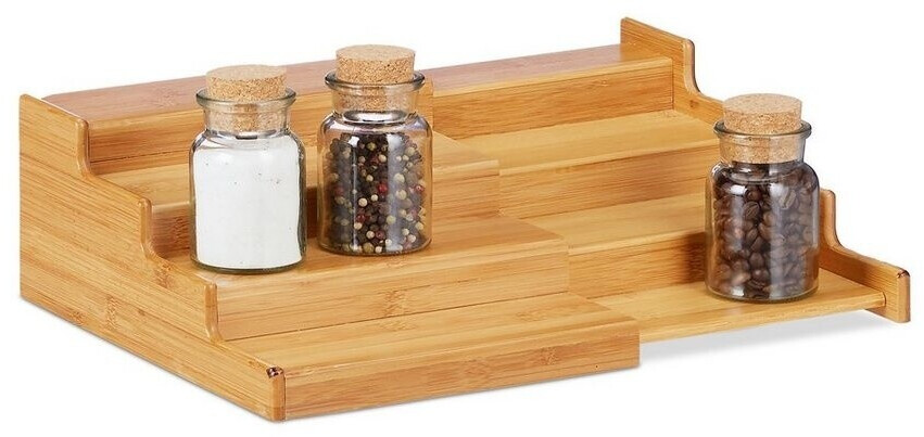 Relaxdays Spice rack, kitchen gadgets, brown