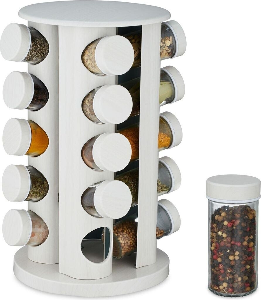 Relaxdays Spice carousel, kitchen gadgets, white