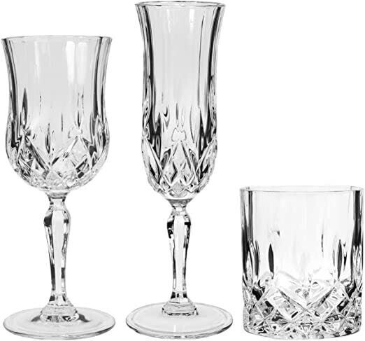 RCR 12 goblets and 6 glasses Opera Transparent - transparent glass 1084100