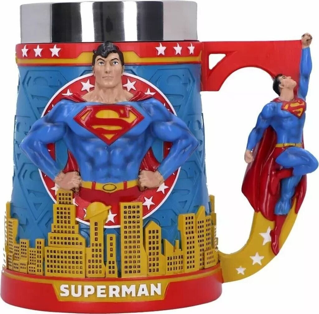 Nemesis Now Superman beer mug man made of steel 15 cm