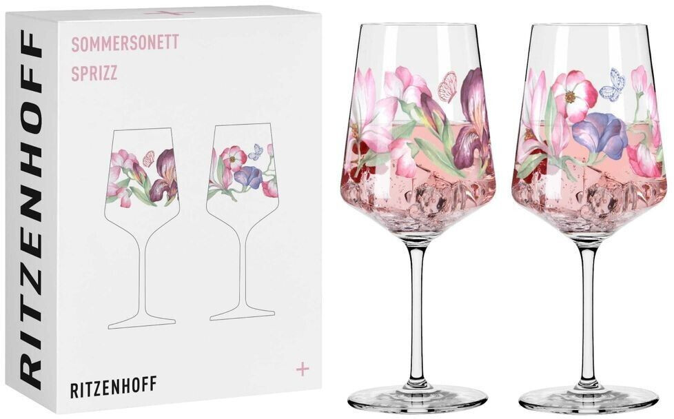 Ritzenhoff Sommersonett aperitif glass set #15, #16 by Dominique Tage