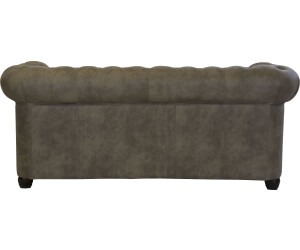 Home Affaire Chesterfield Sofa Rysum 148x72x86 cm Luxus Microfaser in Lederoptik grau stone ab 447 99 Preisvergleich bei idealo