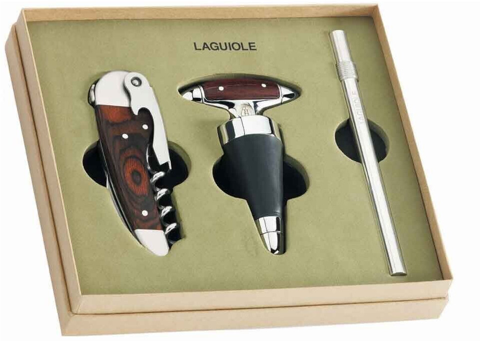 Laguiole Coffret cadeau tire-bouchon avec thermomètre & bouchon