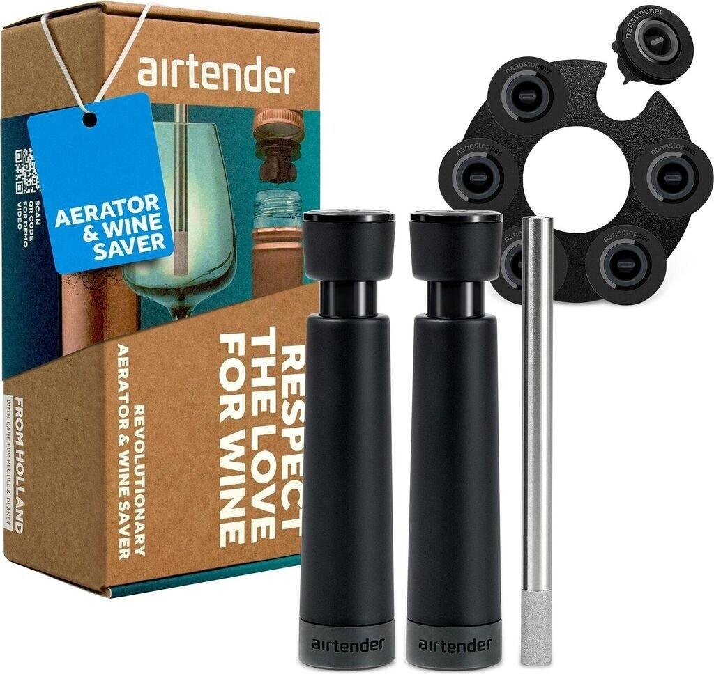 airtender Wine Lovers box pompe à vide avec 6 bouchons & pompe à air
