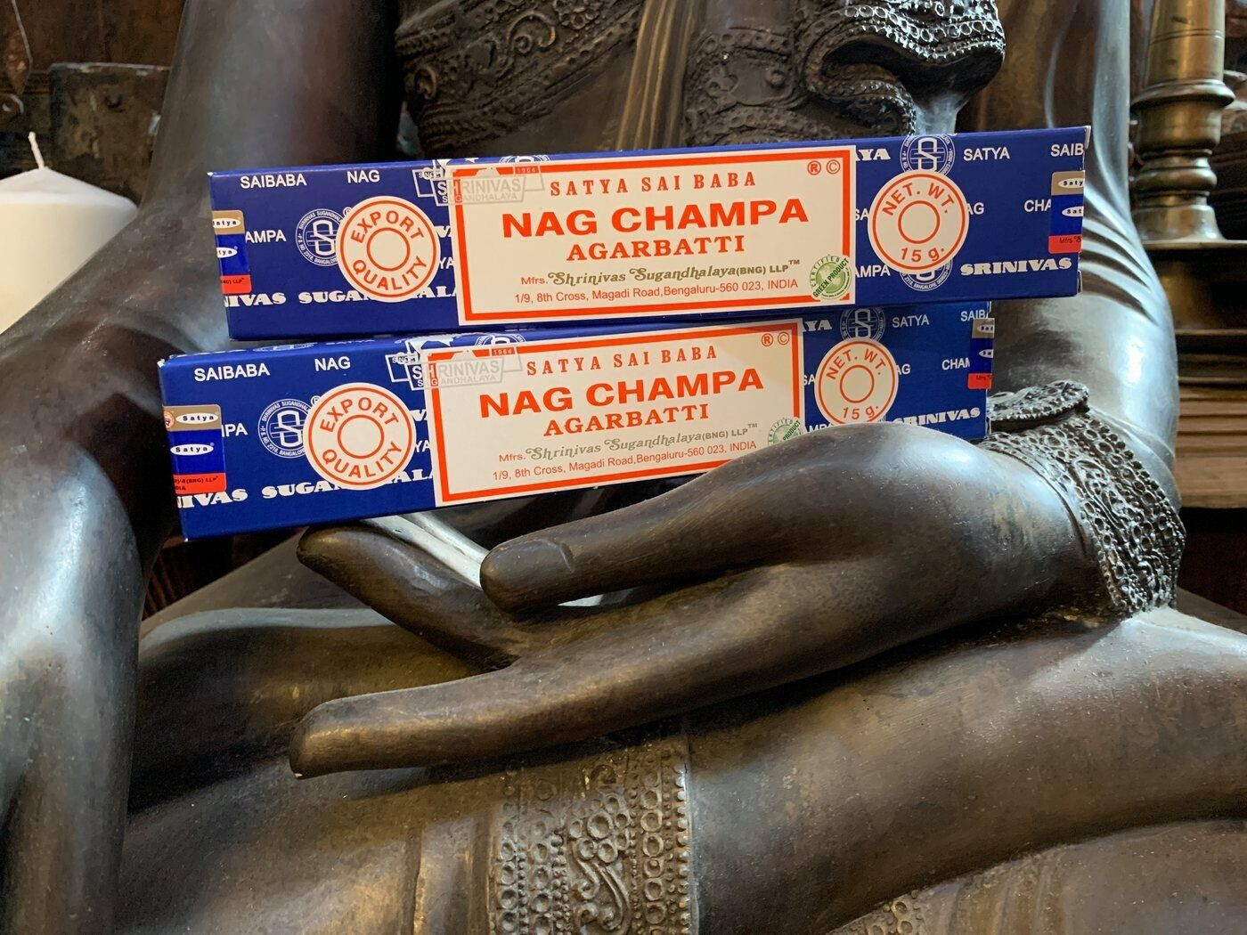 156 Incensi Satya Frankincense (Mirra) - 12 Scatole Da 15g L'una - Nag Champa Franceschino Fatto A Mano Dall'India