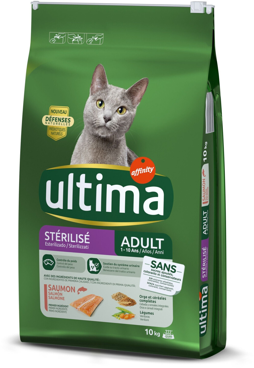 Affinity Ultima Stérilisé Adulte croquettes pour chat saumon (10 kg)