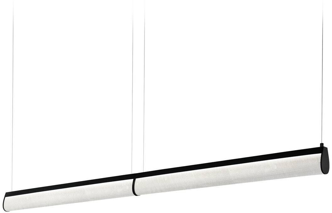 Slamp LED hanging lamp Modula Double 192x5.5 cm crystal/black