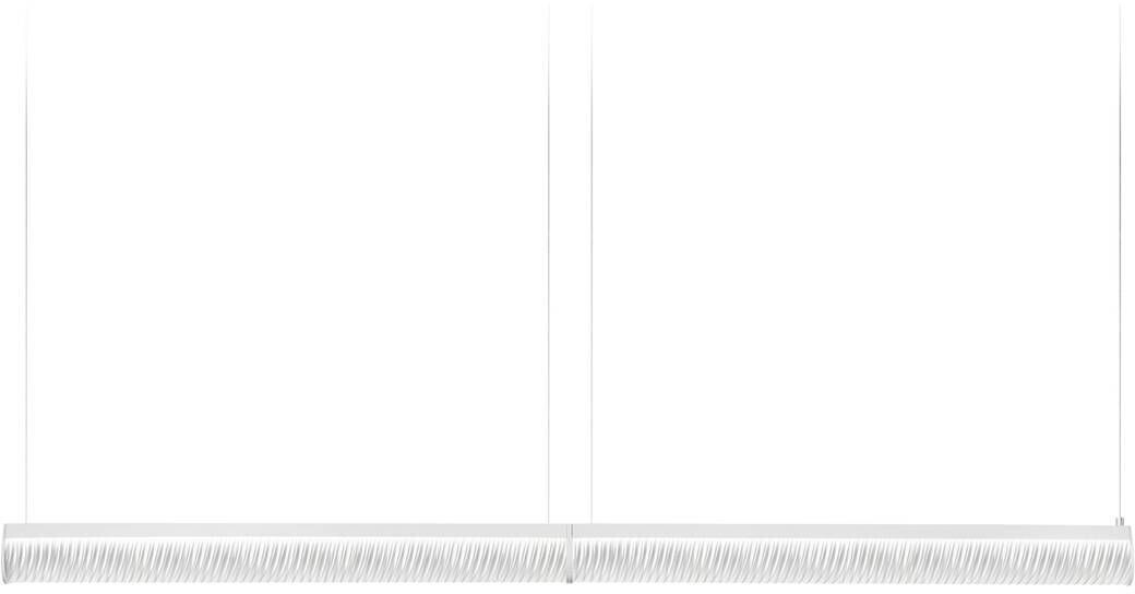 Slamp LED hanging lamp Modula Double 192x5.5 cm pleated/grey