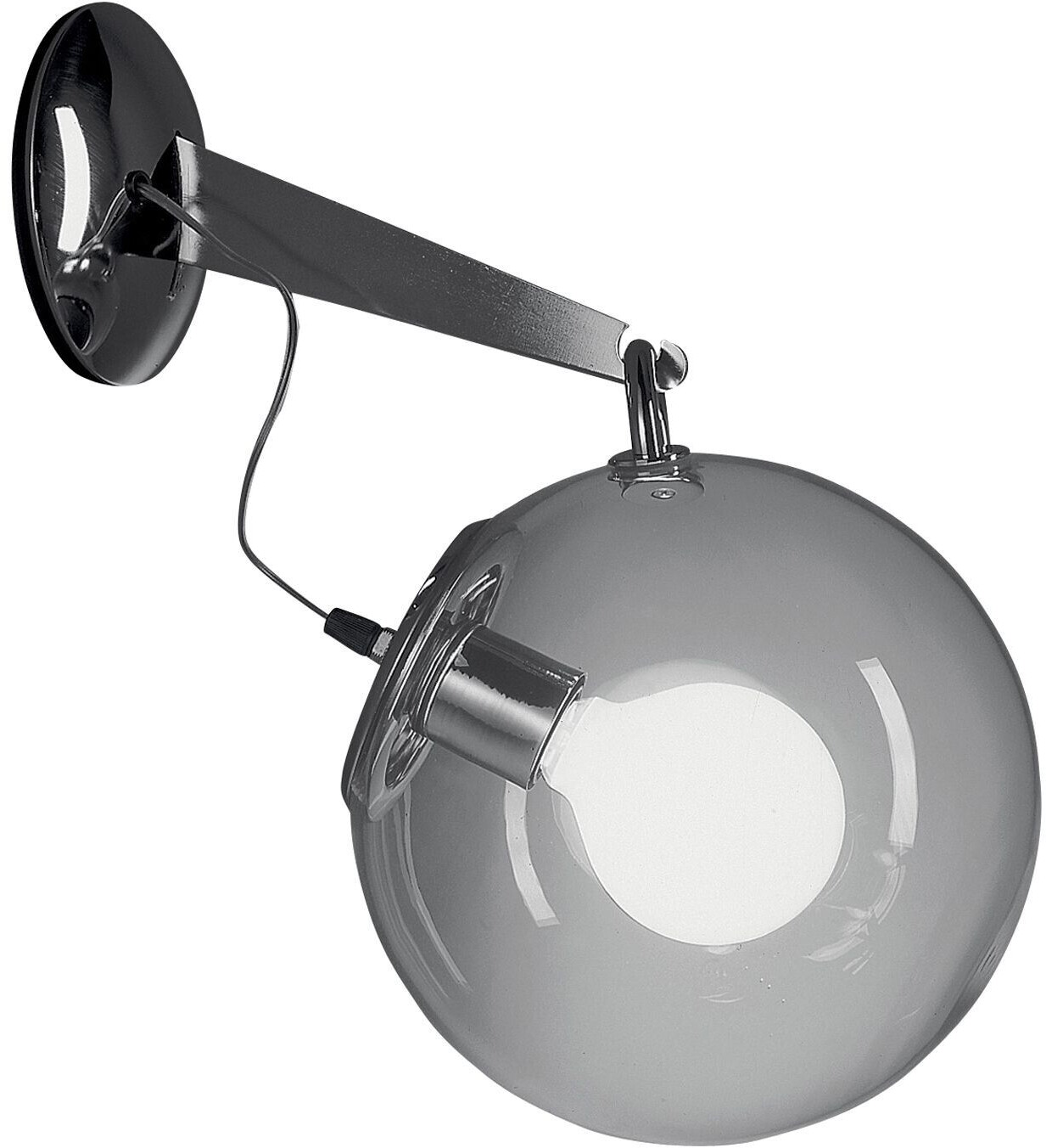 Artemide Miconos glass wall light 25x32.5 cm chrome