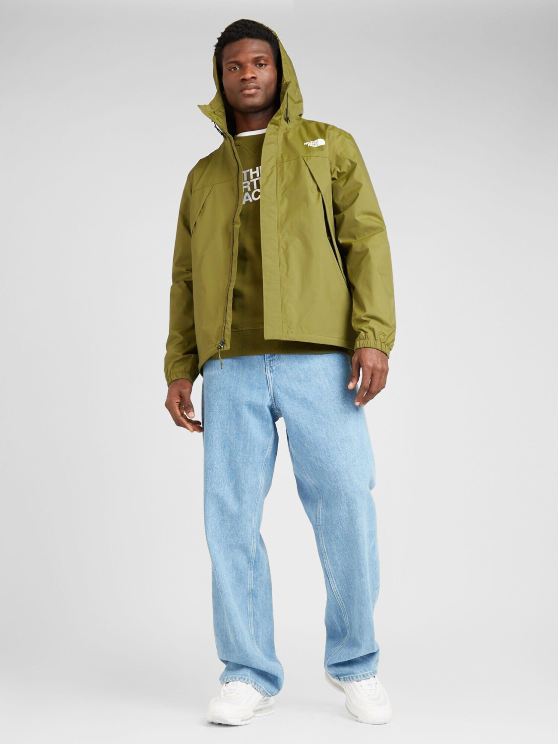 The north face olive jacket best sale