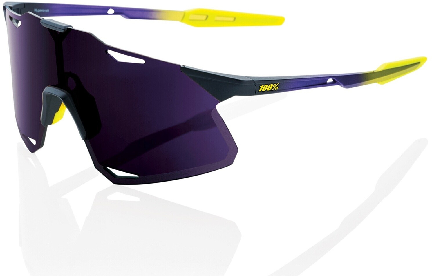 100% Hypercraft matte metallic digital brights/dark purple lens