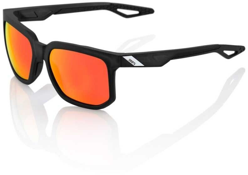 100% Centric soft tact crystal black/hiper red multilayer mirror lenses