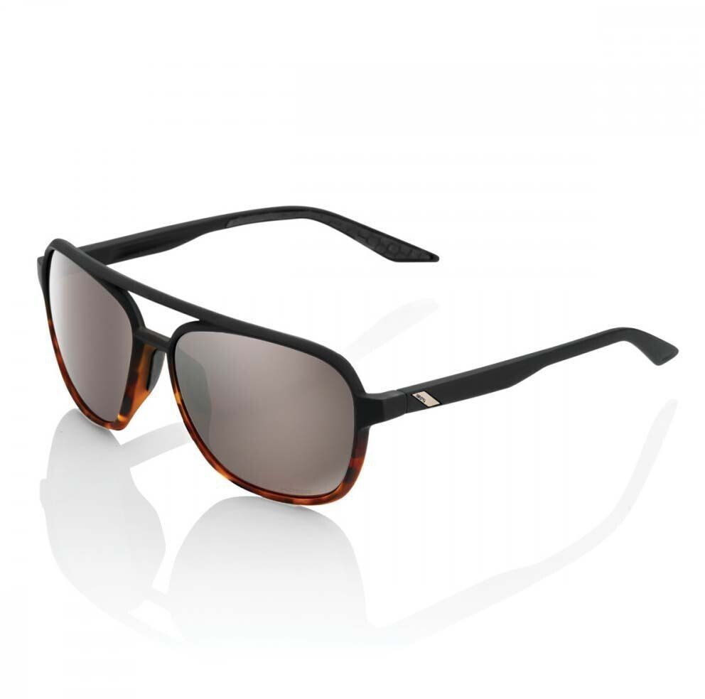 100% Kasia soft tact black havana fade/hiper silver mirror