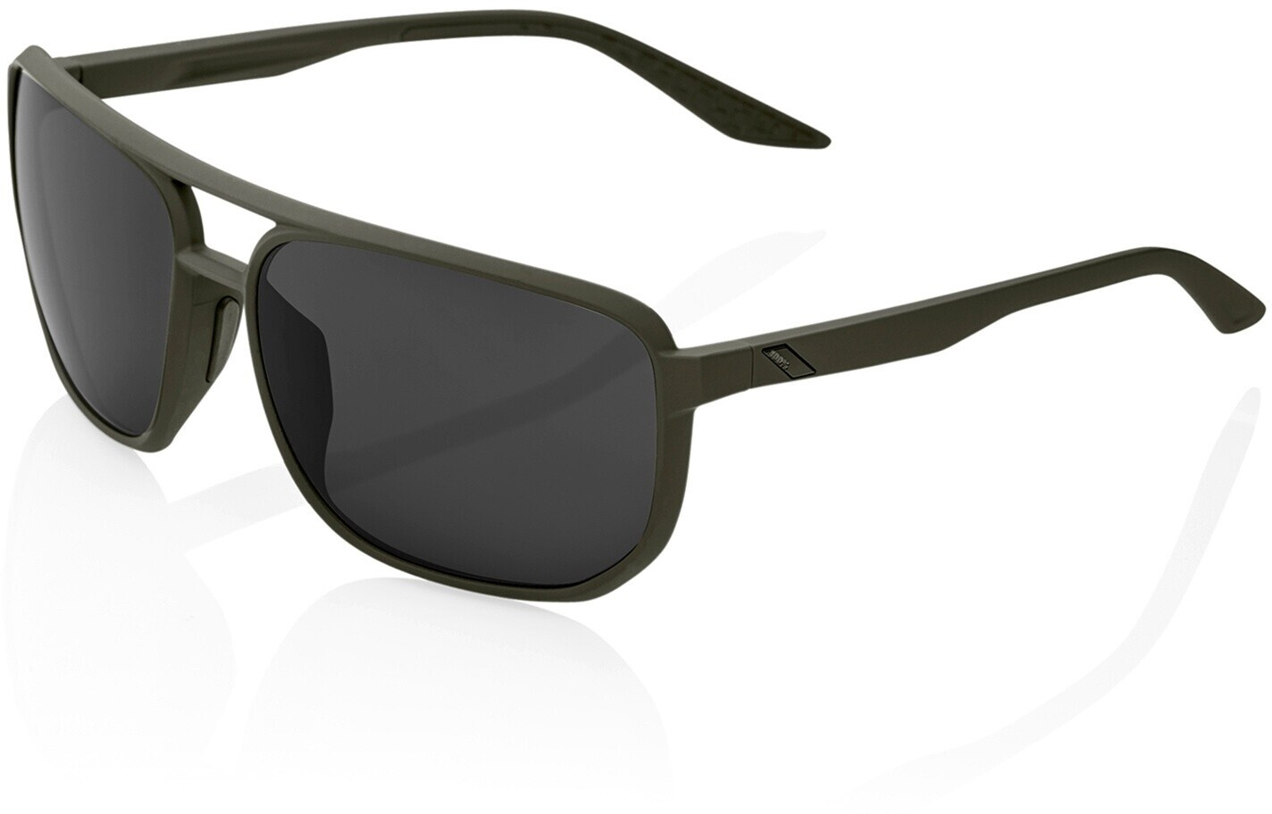 100% Konnor Aviator Square soft tact army green/smoke mirror