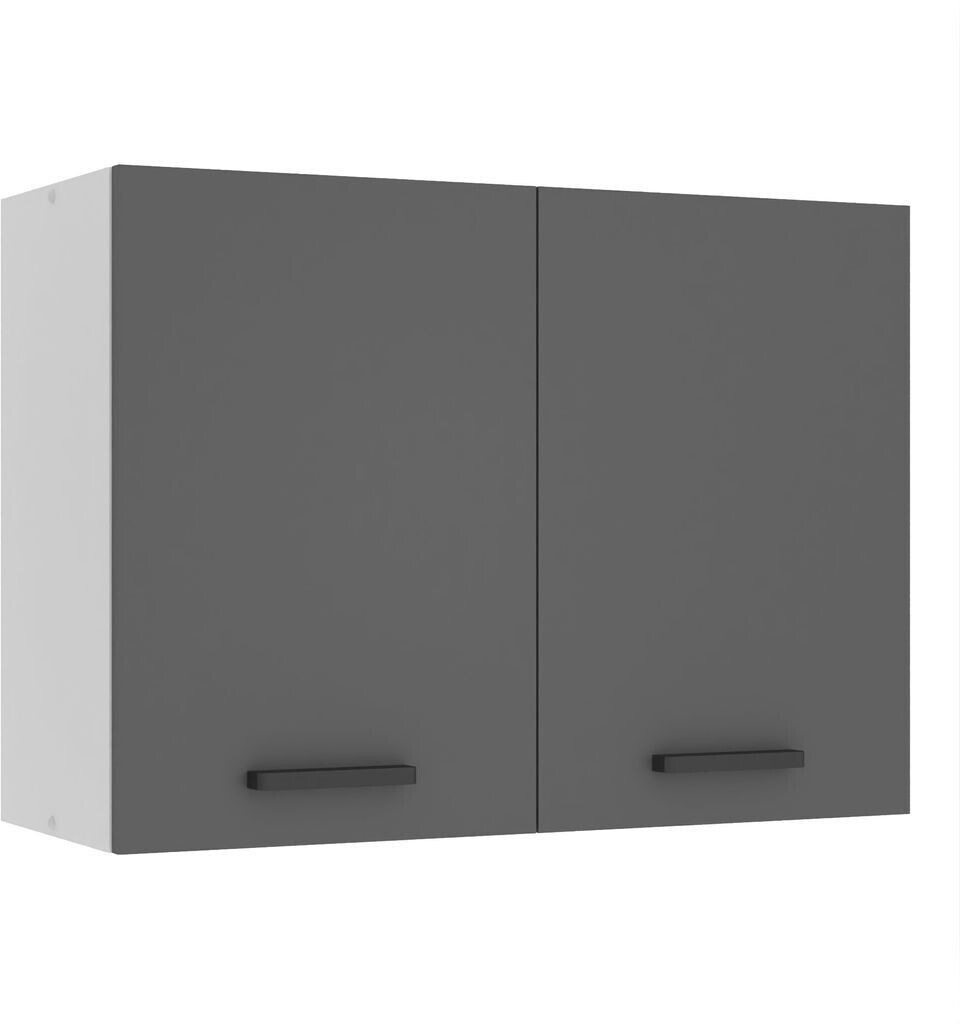 Belini Wall cabinet 80 cm wall cabinet with 2 doors matt silver