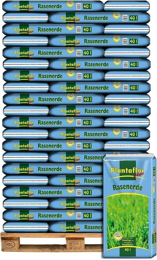Plantaflor Rasenerde Spezial Erde für Rasen 60 x 40 L ab 649,97
