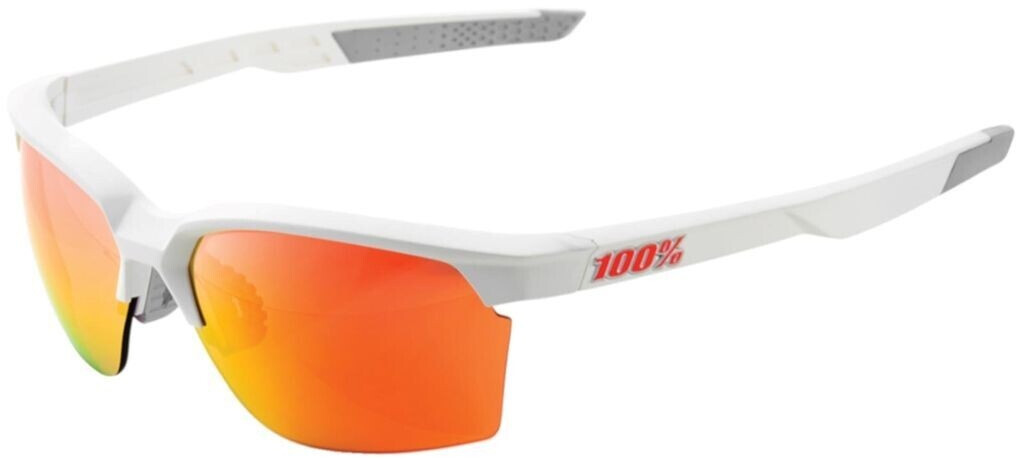 100% Sportcoupe matte white/HIPER red multilayer mirror