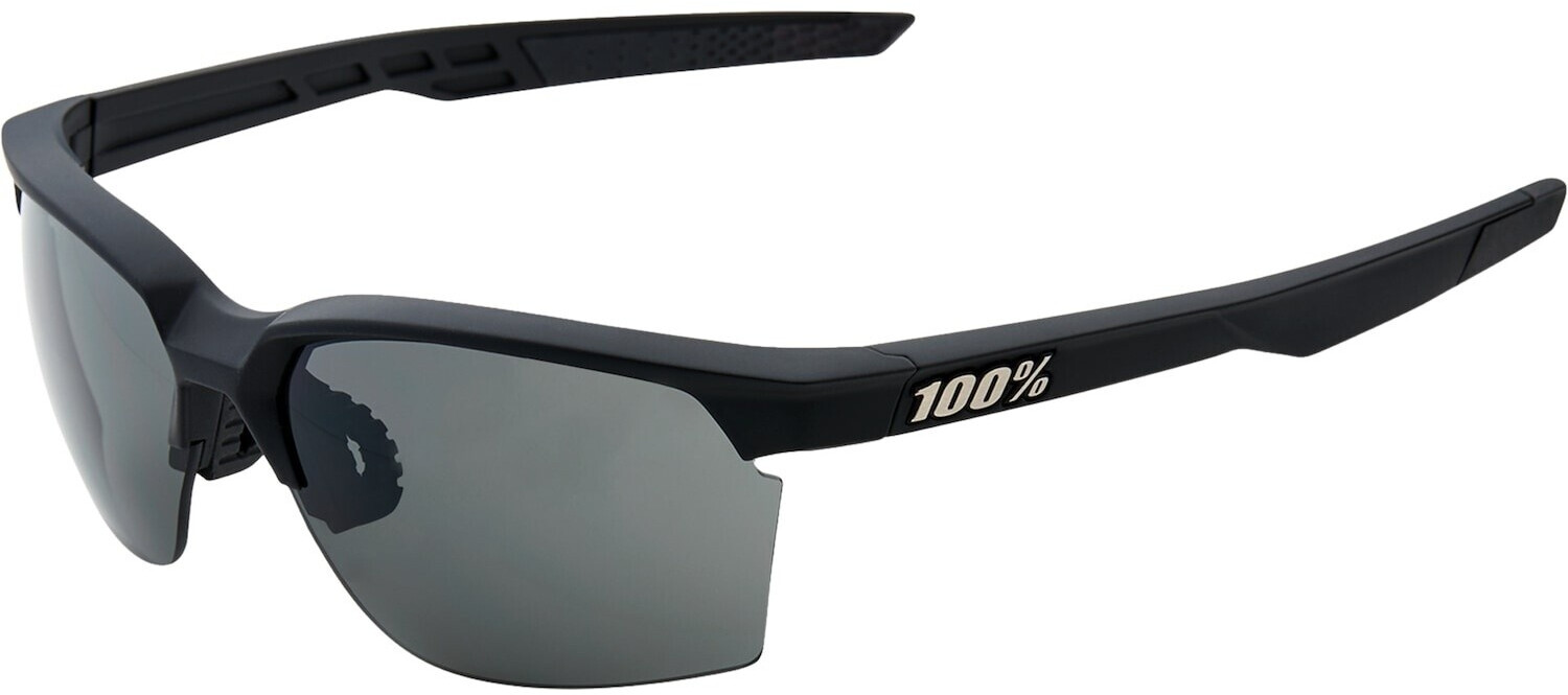 100% Sportcoupe soft tact black/smoke + clear lens