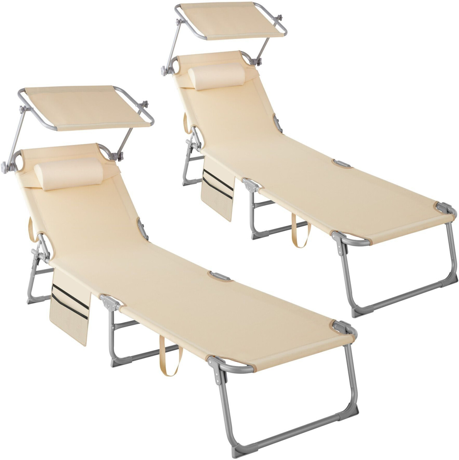 TecTake Set of 2 Sun Loungers Chloé