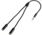 SpeaKa Professional Klinke Splitter-Kabel Klinkenstecker 3.5 mm 2x Klinkenbuchse 3.5 mm 0.2 m (0.20 m, 3.5mm Klinke (AUX)), Audio Kabel