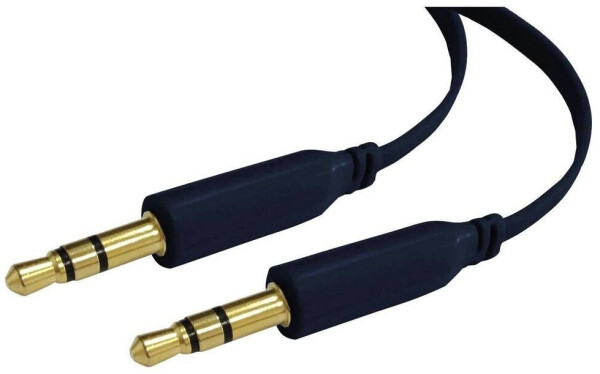 SpeaKa Professional SuperFlat 3.5 mm Klinke Anschlusskabel 0.5 m (0.50 m, 2.5mm), Audio Kabel, Bild 2