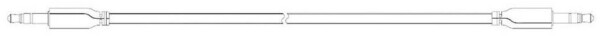 SpeaKa Professional SuperFlat 3.5 mm Klinke Anschlusskabel 0.5 m (0.50 m, 2.5mm), Audio Kabel, Bild 3
