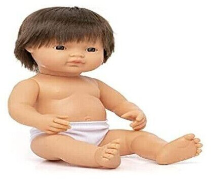Miniland Poupon garçon brun 38 cm