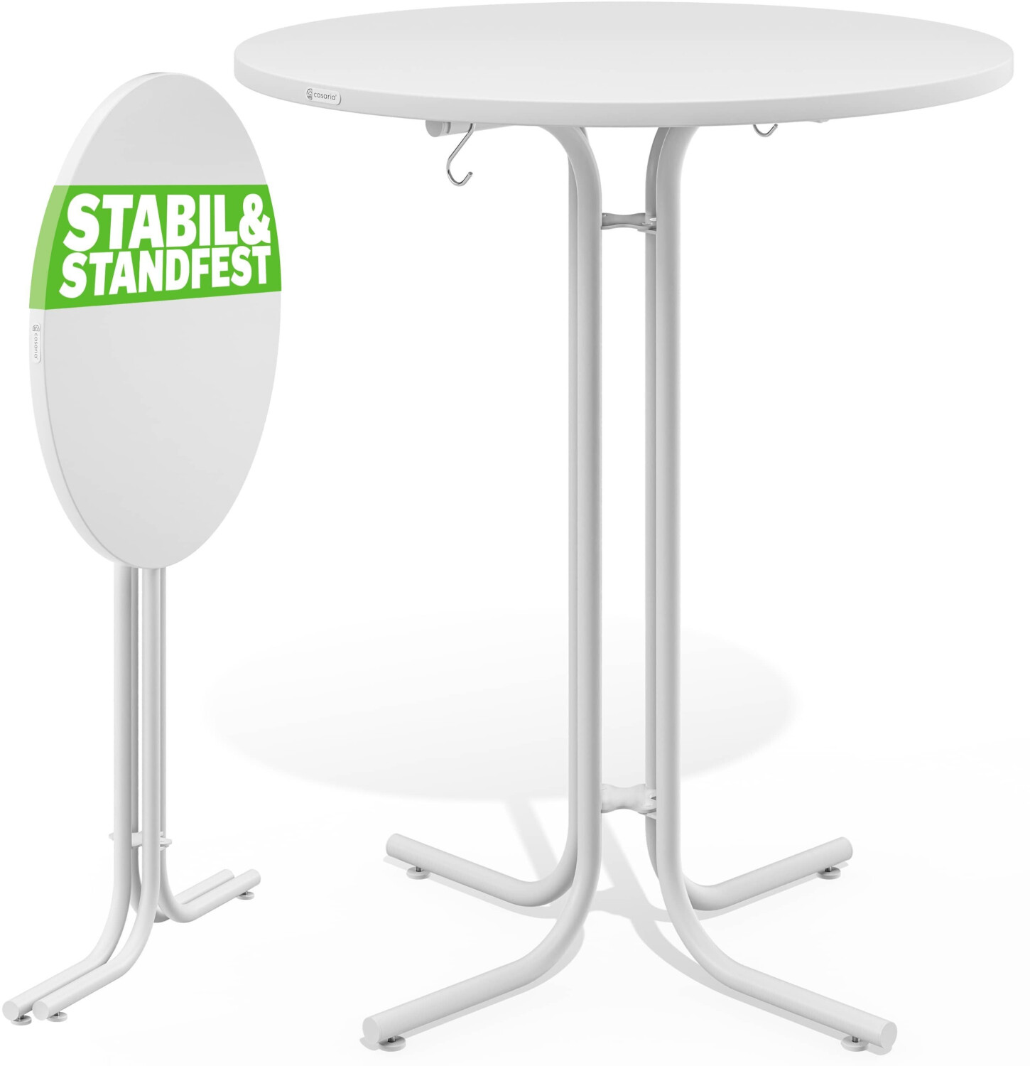 Casaria High table 110x80cm foldable white (109655)
