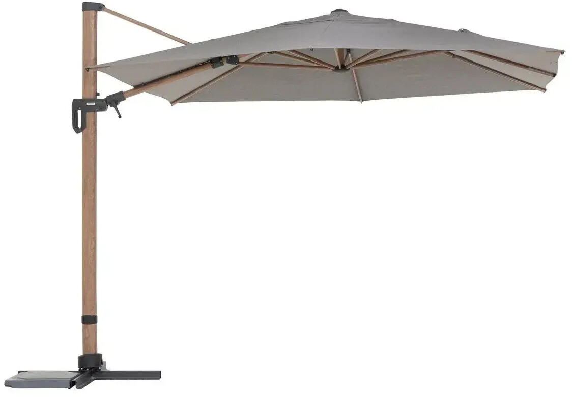 Hespéride Parasol déporté Tikeo 420 x 300 cm platine