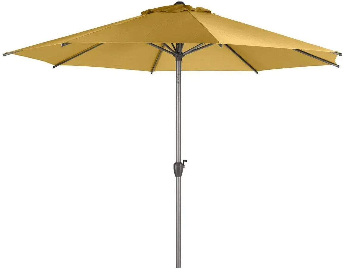 Hespéride Parasol droit rond Loompa 300 cm moutarde