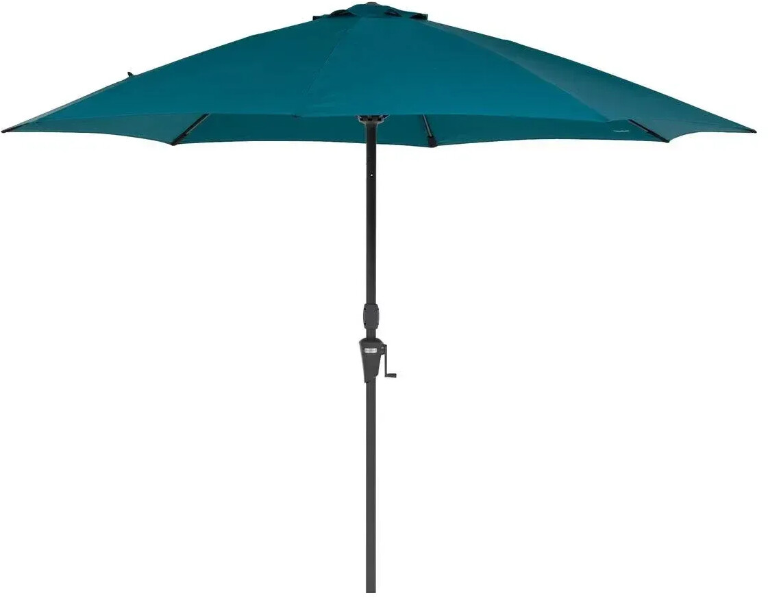 Hespéride Parasol droit rond 270 cm bleu canard