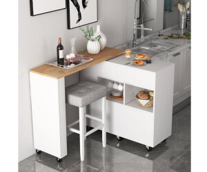 KOMFOTTEU Küchenschrank Mit Ladestation - 168 Cm Buffetschrank Mit Regalen & Schublade