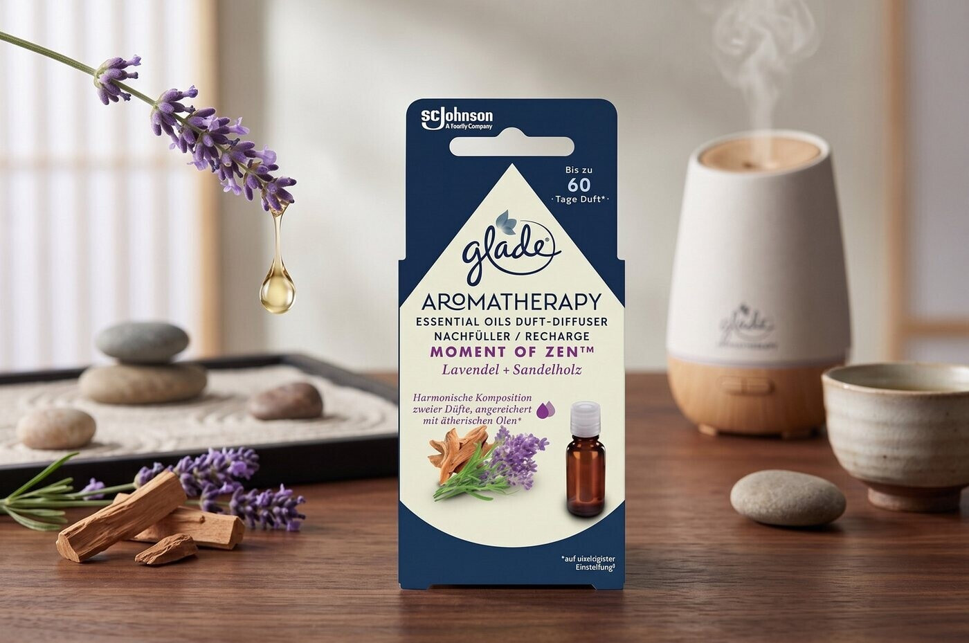 glade Duftöl Aromatherapy Lavendel + Sandelholz, Nachfüller Duft-Diffuser, Moment of Zen, 17,4 ml ab 5,95 € (Oktober 2026)