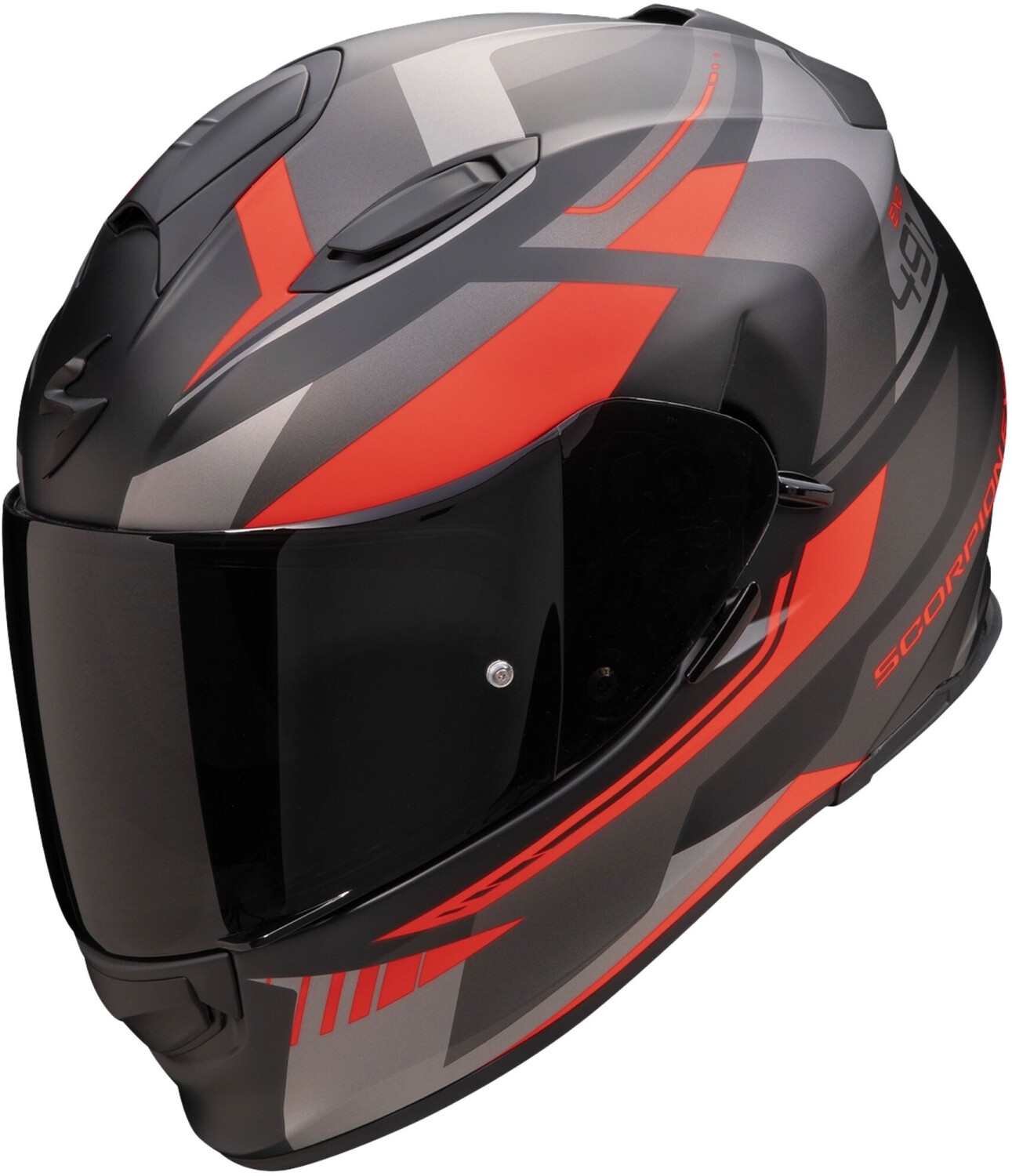 Scorpion Exo-491 Abilis mat noir/argent/rouge